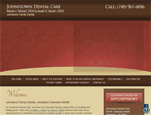 Tablet Screenshot of johnstowndentalcare.com